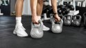 Kettlebell bitumiczny 20 kg szary REBEL ACTIVE