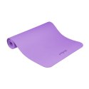 Mata gimnastyczna do ćwiczeń joga, pilates, fitness, 183x61cm, grubość 1cm, materiał TPE, fioletowa, REBEL ACTIVE