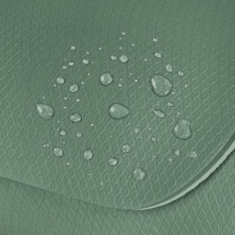 Mata gimnastyczna do ćwiczeń joga, pilates, fitness, 183x61cm, grubość 1cm, materiał TPE, zielona, REBEL ACTIVE