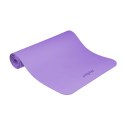Mata gimnastyczna do ćwiczeń joga, pilates, fitness, 183x61cm, grubość 4mm, materiał TPE, fioletowa, REBEL ACTIVE