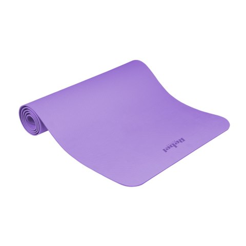 Mata gimnastyczna do ćwiczeń joga, pilates, fitness, 183x61cm, grubość 4mm, materiał TPE, fioletowa, REBEL ACTIVE