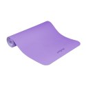 Mata gimnastyczna do ćwiczeń joga, pilates, fitness, 183x61cm, grubość 4mm, materiał TPE, fioletowa, REBEL ACTIVE