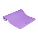 Mata gimnastyczna do ćwiczeń joga, pilates, fitness, 183x61cm, grubość 6mm, materiał TPE, fioletowa, REBEL ACTIVE