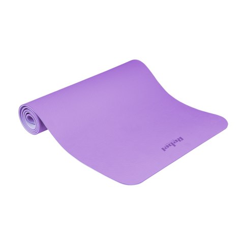 Mata gimnastyczna do ćwiczeń joga, pilates, fitness, 183x61cm, grubość 6mm, materiał TPE, fioletowa, REBEL ACTIVE
