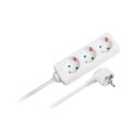 Przedłużacz 3 gniazda 3m typu niemieckiego bez przełącznika (3x1,5mm) Rebel biały