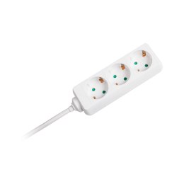 Przedłużacz 3 gniazda 3m typu niemieckiego bez przełącznika (3x1,5mm) Rebel biały