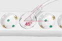 Przedłużacz 3 gniazda 3m typu niemieckiego bez przełącznika (3x1,5mm) Rebel biały