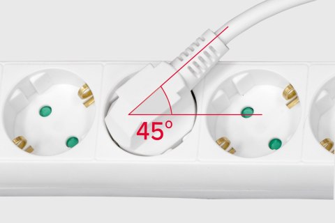 Przedłużacz 3 gniazda 3m typu niemieckiego bez przełącznika (3x1,5mm) Rebel biały