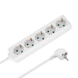 Przedłużacz 5 gniazd 3m typu niemieckiego bez przełącznika (3x1,5mm) Rebel biały