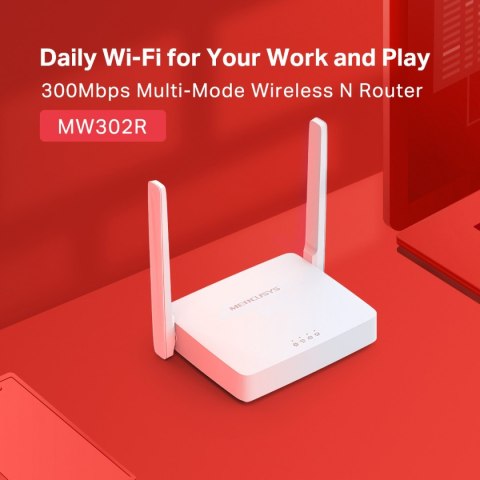 Router Mercusys MW302R, N300, 1xWAN 2xLAN