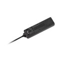 Przedłużacz 3 gniazda 3m typu francuskiego z przełącznikiem (3x1,5mm) Rebel czarny