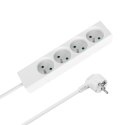 Przedłużacz 4 gniazda 2m typu francuskiego bez przełącznika (3x1,5mm) Rebel biały