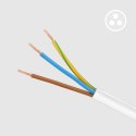 Przedłużacz 4 gniazda 2m typu francuskiego bez przełącznika (3x1,5mm) Rebel biały