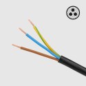 Przedłużacz 4 gniazda 2m typu francuskiego bez przełącznika (3x1,5mm) Rebel czarny