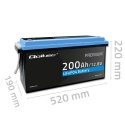 Qoltec Akumulator LiFePO4 | 12.8V | 200Ah | 2560Wh | BMS