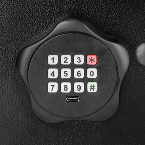 Sejf domowy elektroniczny na kod PIN i klucz - sejf na pieniądze i dokumenty Rebel RB-7001