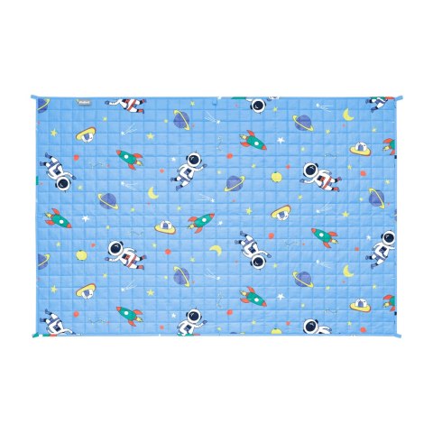 Kołdra obciążeniowa PREMIUM z bawełny, koc sensoryczny dla dzieci, 100x150 cm, 3 kg, kosmos