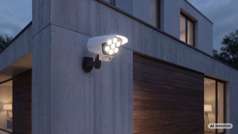 Lampa solarna - atrapa kamery monitoringowej