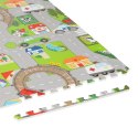 Mata edukacyjna dla dzieci, puzzle 120 x 120 cm, samochody