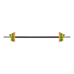 Sztanga składana z obciążeniem żeliwnym, gryf 140cm, zestaw treningowy 20kg, REBEL ACTIVE