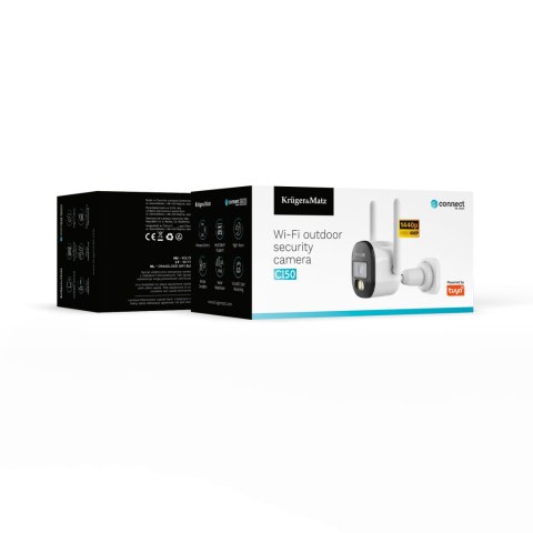 Kamera Wi-Fi zewnętrzna Kruger&Matz Connect C150 Tuya Smart Life 2K, H.265, IR