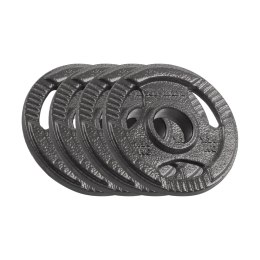 Obciążenie żeliwne olimpijskie zestaw 4x1.25kg, otwór 51mm, talerz z uchwytami, REBEL ACTIVE