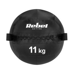Piłka lekarska do ćwiczeń fitness, rehabilitacyjna, 11kg, REBEL ACTIVE