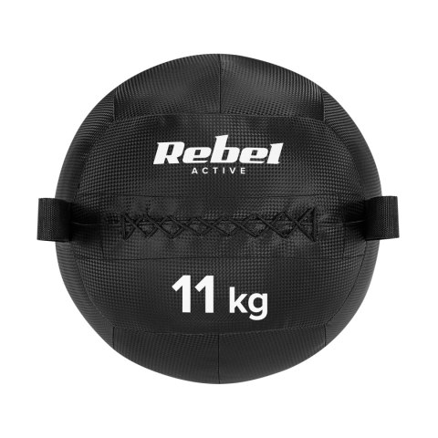 Piłka lekarska do ćwiczeń fitness, rehabilitacyjna, 11kg, REBEL ACTIVE