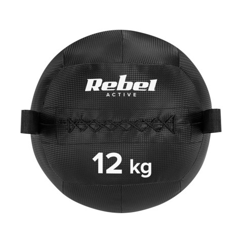 Piłka lekarska do ćwiczeń fitness, rehabilitacyjna, 12kg, REBEL ACTIVE