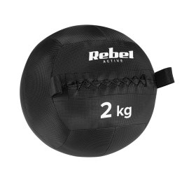 Piłka lekarska do ćwiczeń fitness, rehabilitacyjna, 2kg, REBEL ACTIVE