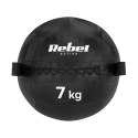 Piłka lekarska do ćwiczeń fitness, rehabilitacyjna, 7kg, REBEL ACTIVE