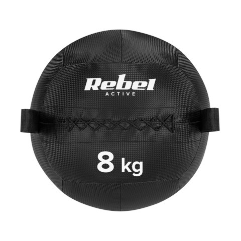 Piłka lekarska do ćwiczeń fitness, rehabilitacyjna, 8kg, REBEL ACTIVE