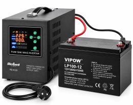 ZESTAW ZASILANIA AWARYJNEGO do pieca CO komputera 1500VA / 1050W + AKUMULATOR 100Ah