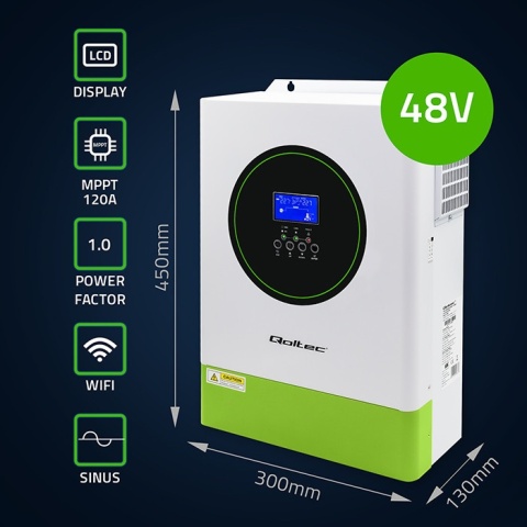 ZESTAW FOTOWOLTAICZNY OFF-GRID 5050 W + MAGAZYN ENERGII 16,08 kWh + INWERTER QOLTEC 6200 W