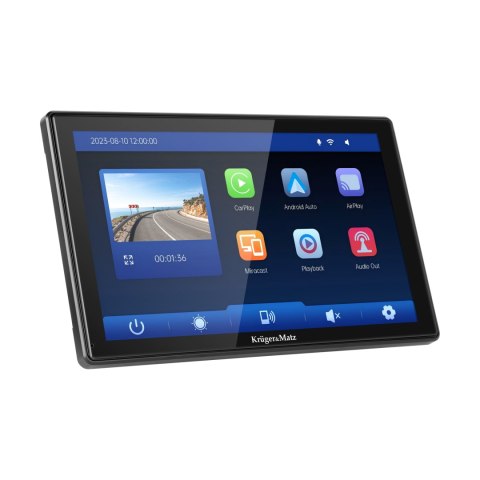 Stacja multimedialna 9" Android Auto Apple Carplay z DVR i kamerą cofania Kruger&Matz