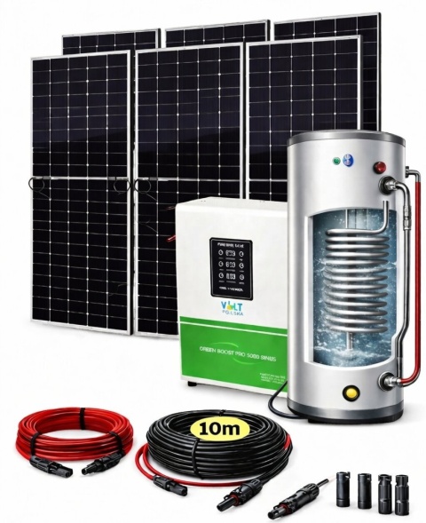 Zestaw solarny do grzania wody bojlera Green Boost Pro 5000/2760W Sinus Bypass