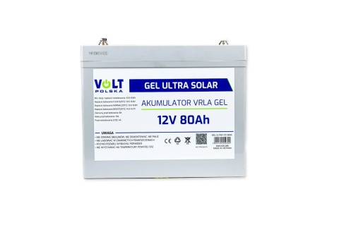 AKUMULATOR GEL VPRO PREMIUM 12V 80 Ah ŻELOWY VRLA BEZOBSŁUGOWY