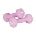 Hantelki żeliwne neoprenowe HEX zestaw 12kg ze stojakiem (2x1kg+2x2kg+2x3kg), REBEL ACTIVE