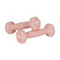 Hantelki żeliwne neoprenowe HEX zestaw 7 kg ze stojakiem (2x0.5kg+2x1kg+2x2kg), REBEL ACTIVE