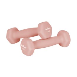 Hantelki żeliwne neoprenowe HEX zestaw 7 kg ze stojakiem (2x0.5kg+2x1kg+2x2kg), REBEL ACTIVE
