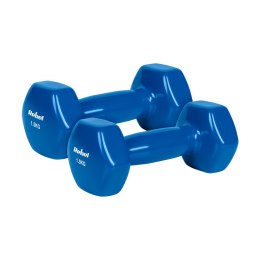 Hantelki żeliwne winylowe HEX 2x1.5kg, REBEL ACTIVE