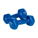 Hantelki żeliwne winylowe HEX 2x1.5kg, REBEL ACTIVE