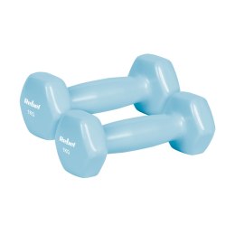 Hantelki żeliwne winylowe HEX 2x1kg, REBEL ACTIVE
