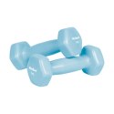 Hantelki żeliwne winylowe HEX 2x1kg, REBEL ACTIVE