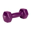 Hantelki żeliwne winylowe HEX 2x2.5kg, REBEL ACTIVE