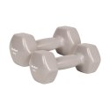 Hantelki żeliwne winylowe HEX 2x4kg, REBEL ACTIVE