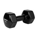 Hantelki żeliwne winylowe HEX 2x9kg, REBEL ACTIVE