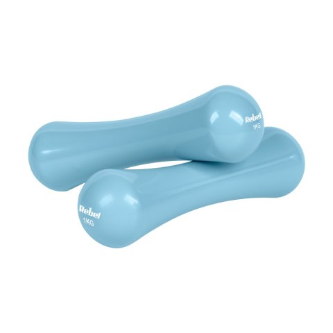 Hantelki żeliwne winylowe zestaw 21kg (2x0.5kg+2x1kg+2x2kg+2x3kg+2x4kg), REBEL ACTIVE