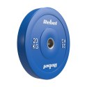 Obciążenie olimpijskie gumowane BUMPER PREMIUM, seria BEAST, 20kg, otwór 51 mm, REBEL ACTIVE