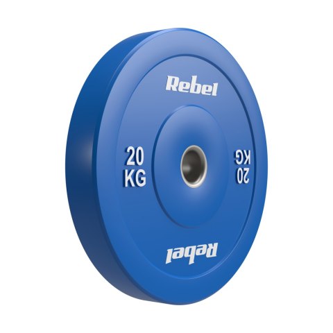 Obciążenie olimpijskie gumowane BUMPER PREMIUM, seria BEAST, 20kg, otwór 51 mm, REBEL ACTIVE